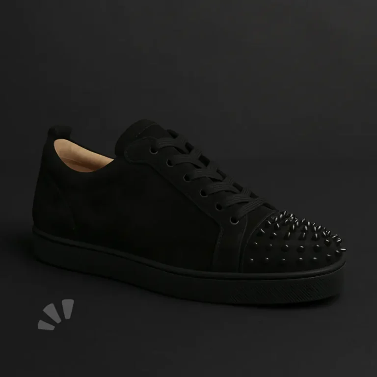 A black designer sneaker